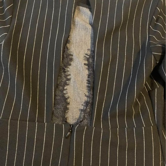 Dynamite Open-Back Lace and Pinstripe Dress in XS - Picture 2 of 2